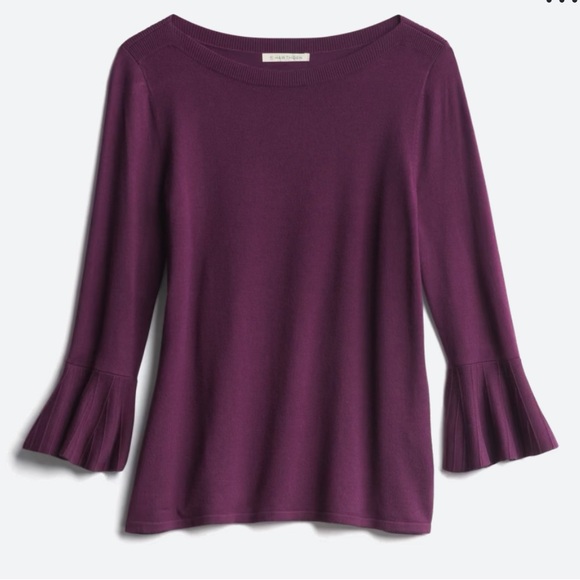 41Hawthorn Sweaters - 41 Hawthorn Stitch Fix Tamzen Bell Sleeve Boatneck Sweater Size S Dark Purple